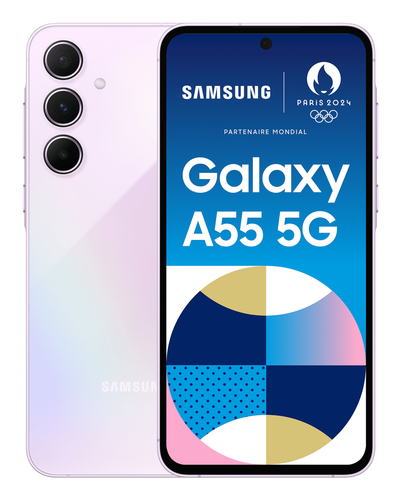 Samsung Galaxy A55 5G , 16.8 cm (6.6"), 8 GB, 128 GB, 50 MP, Android 14, Lilac Mobile Phone