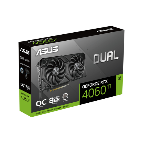 ASUS GeForce RTX 4060 Ti Dual EVO, 8 GB, GDDR6, PCIe 4.0 Graphic Card