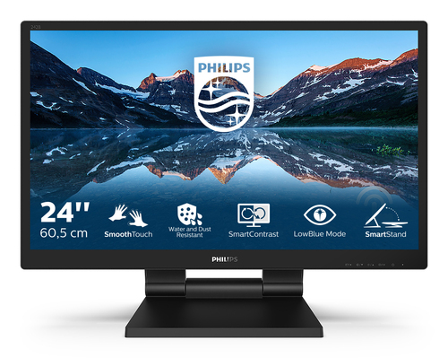 Philips 242B9T SmoothTouch monitor in tabletop mode, capacitive multi touch use