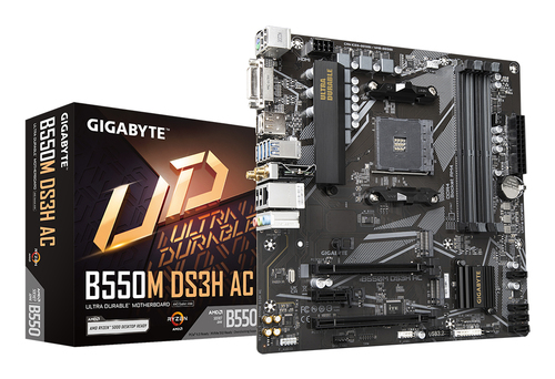 Gigabyte B550M DS3H AC, AMD AM4, Micro ATX Motherboard