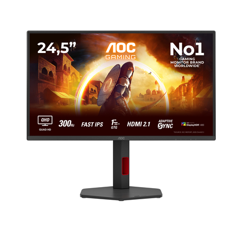 AOC G4 (Q25G4SR), 62.2 cm (24.5"), 2560 x 1440 pixels, Quad HD, LED, Monitor
