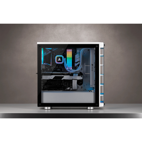 Corsair CC-9011189-WW, White, Steel, Tempered glass, Midi Tower, PC Case