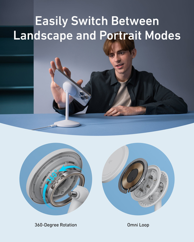 Anker MagGo A25X1H21 white wireless charger image indoor home use