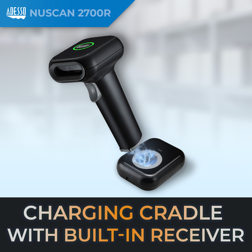 Adesso NuScan 2700R 1D/2D 640x480 pixels Handheld Barcode Scanner