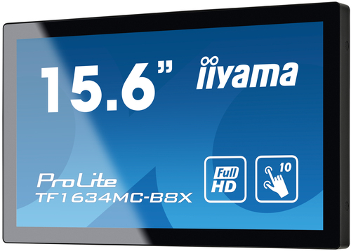 iiyama ProLite TF1634MC-B8X, 1920 x 1080 pixels 25 ms Full HD 15.6" LED Monitor