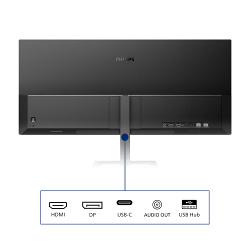 Philips E Line (346E2LAE/00), (34"), 3440 x 1440 pixels, Wide QHD, LCD Monitor