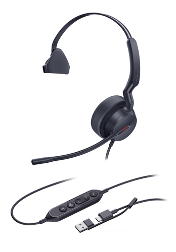 Yealink UH44 Mono Teams, Wired, Office/Call center, Headset/Headphones, Black