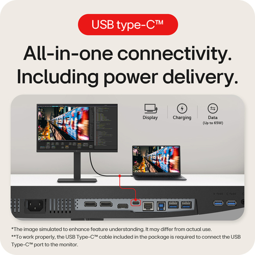 LG (24BA750-B.AEK) 60.5 cm (23.8"), 1920 x 1080 pixels, Full HD, LCD Monitor