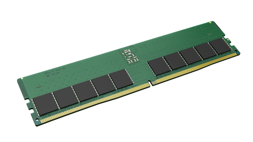 Kingston DDR5 32GB ECC DIMM top view showing 288-pin connector layout