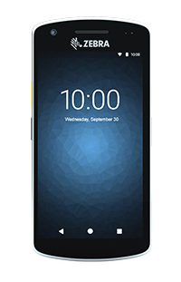 Zebra EC50 black enterprise mobile, 5" capacitive touchscreen, front view