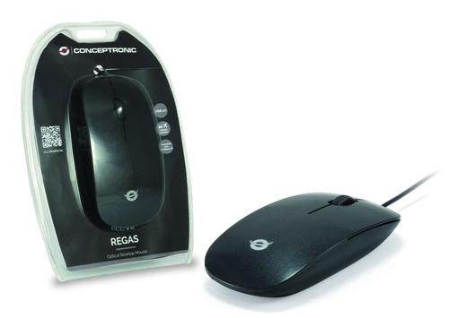 Conceptronic Optical Desktop Mouse, Ambidextrous, Optical, USB Type-A, 800 DPI