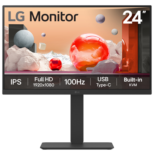 LG 24BA650-B, 60.5 cm (23.8"), 1920 x 1080 pixels, Full HD, LED Monitor