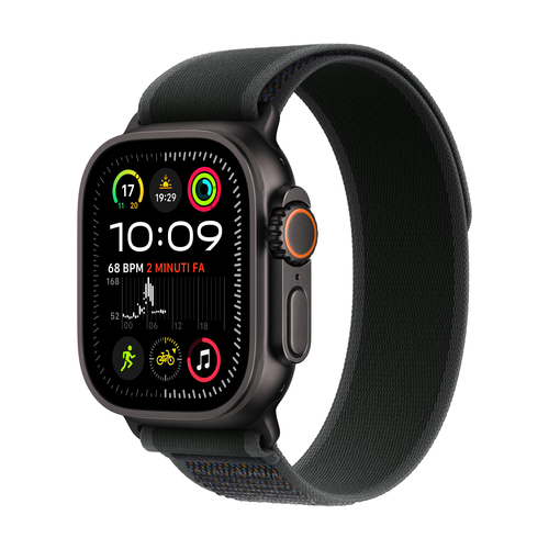 Apple Watch Ultra 2 GPS+Cellular 49mm Black Titanium Case with Black Trail Loop