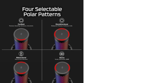 HyperX QuadCast 2 S USB Table Microphone 20–20000 Hz Black Wired