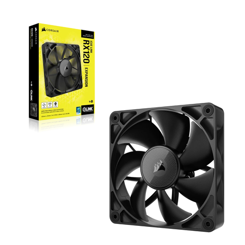 Corsair iCUE LINK RX120, Fan, 12 cm, 400 RPM, 2100 RPM, Black