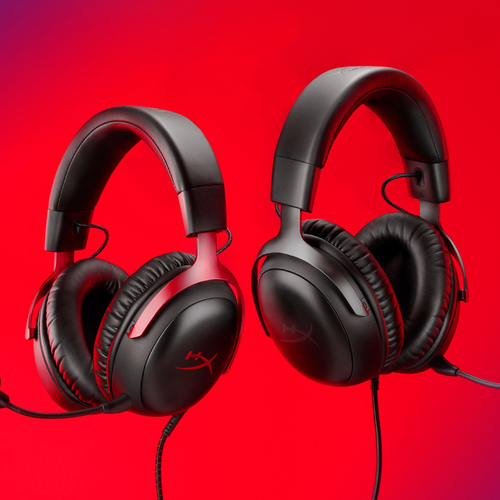HyperX Cloud III - Gaming Headset (Black/Red), Wired, Gaming, Black & Red Headphone