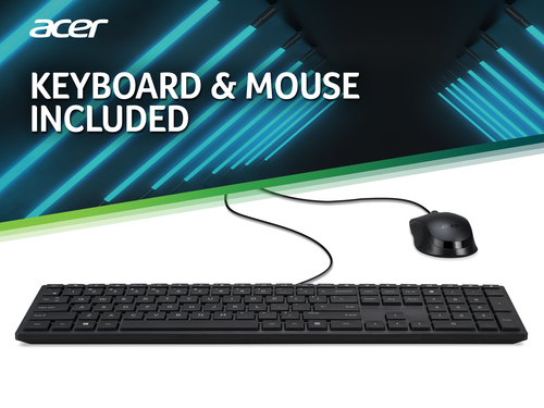 Acer Aspire XC-840 tower PC showing compact black chassis design