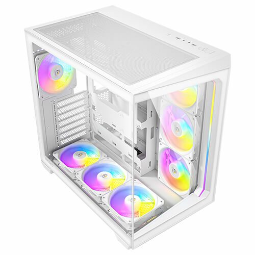 Antec C5, White, ATX, ITX, micro ATX, Glass, Plastic, Steel Midi Tower PC Case