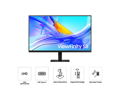 Samsung LS27D800UAU, 68.6 cm (27"), 3840 x 2160 pixels, Quad HD Monitor