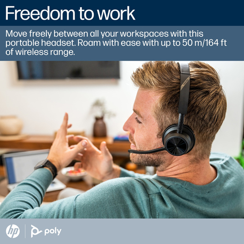 POLY Voyager 4320-M USB-A /C +BT700 dongle, Wireless, 20 - 20000 Hz, Headset/Headphones, Black