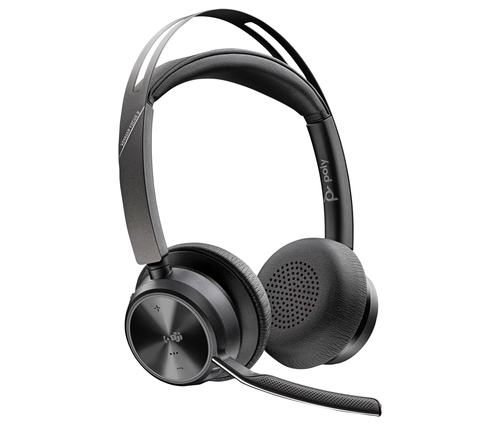 POLY Voyager (9T9J6AA#AC3) Focus 2 USB-C/A, Wireless, Headset/Headphones, Black