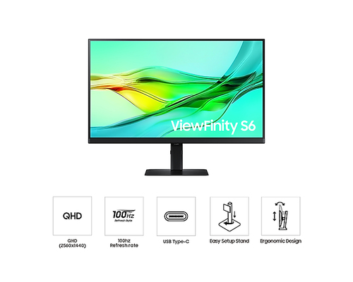 Samsung (LS27D600UAUXXU) 68.6 cm (27"), 2560 x 1440 pixels, Quad HD Monitor