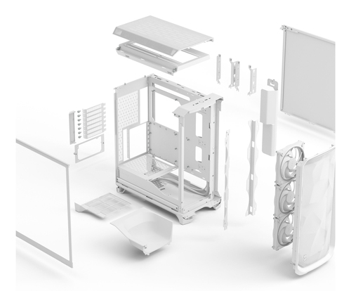 Fully Assembled Fractal Design Meshify 3 White Gaming PC