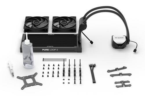 be quiet! Pure Loop 2 240mm AIO Liquid CPU Cooler Black 2×120mm PWM Fans
