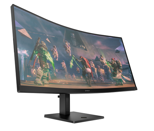 HP OMEN WQHD 165Hz Curved Gaming Monitor, (34"), 3440 x 1440 pixels, WQHD, LCD