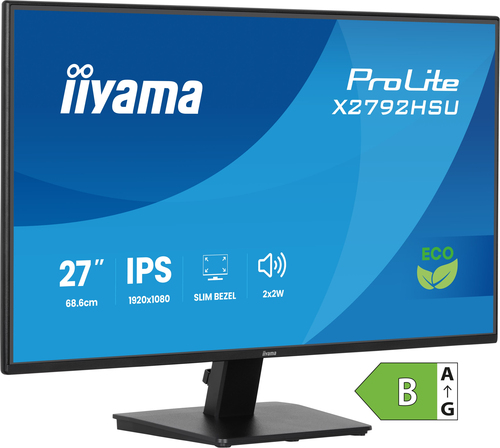 iiyama ProLite 27 inch Full HD monitor showing 1920 x 1080 resolution