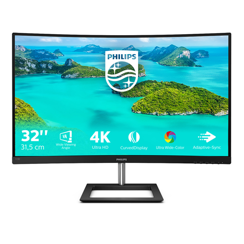 Philips E Line (328E1CA/00), (31.5"), 3840 x 2160 pixels, 4K UHD, LCD Monitor