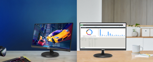 ASUS 27 inch Full HD LCD monitor photo on desk for office work