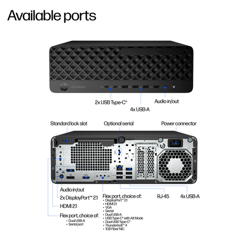 HP (A55NXET), EliteDesk 8 G1i AI 16GB/512GB Intel Core Ultra 5 W11 Pro MINI PC