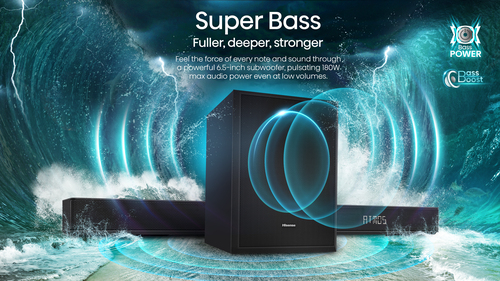 Hisense AX5125H, 5.1.2 channels, 500 W, Speaker