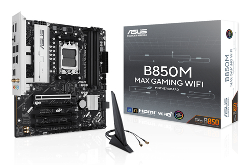 B850M MAX GAMING WIFI micro ATX motherboard front view