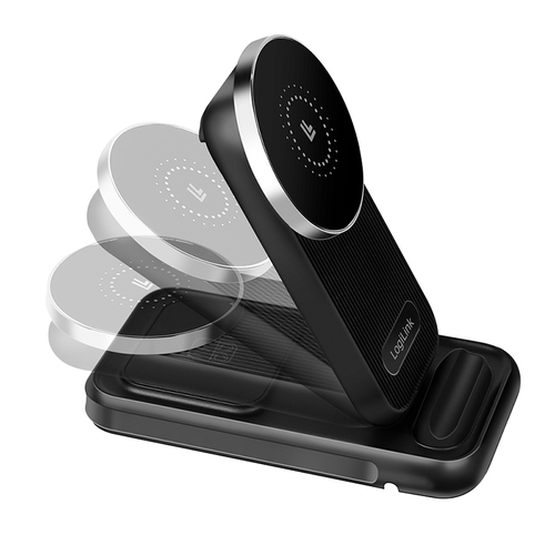 LogiLink PA0292 black wireless charger image everyday phone charging