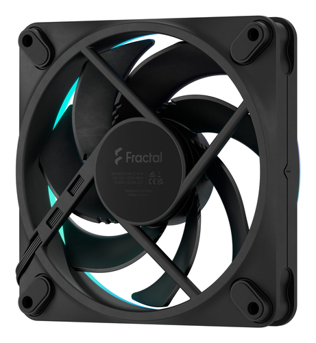 Fractal Design Momentum 12 RGB 120mm fan for quiet and efficient cooling in gaming and workstation setups
