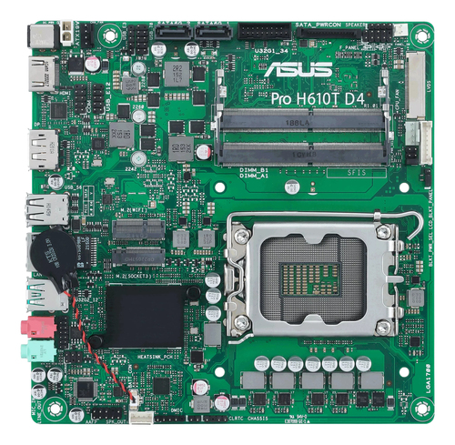 ASUS PRO H610T D4-CSM Thin Mini-ITX H610 Business Motherboard