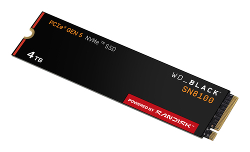 SanDisk WD_BLACK SN8100 4TB NVMe SSD photo installed in desktop or laptop M.2 slot