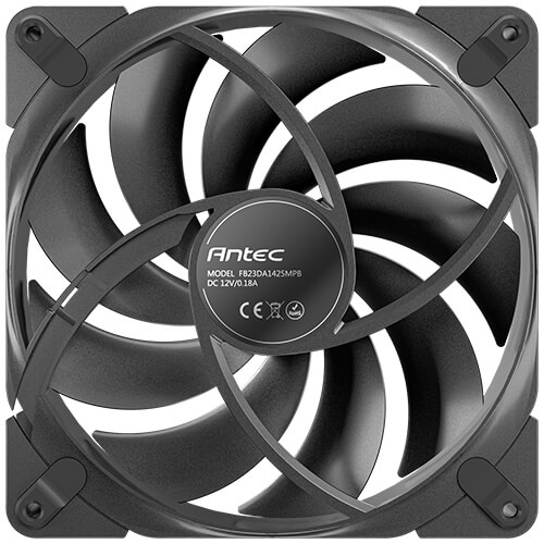 Antec 0-761345-40035-0, 1500 RPM 14 cm 4-Pin Cooling fan, Black