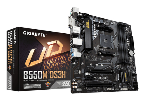 Gigabyte B550M DS3H AMD B550 Socket AM4 Micro ATX DDR4-SDRAM Motherboard