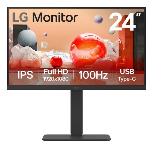 LG 24BA650-B, 60.5 cm (23.8"), 1920 x 1080 pixels, Full HD, LED Monitor