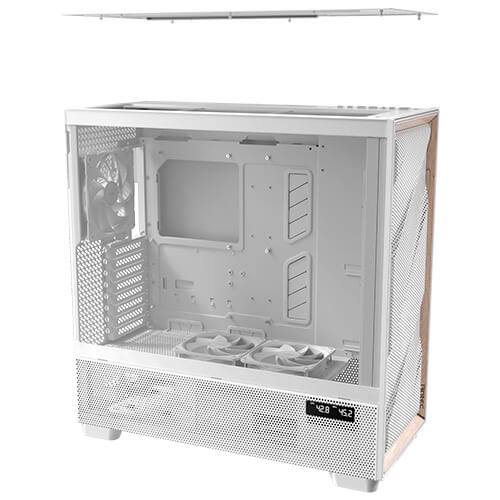 Antec FLUX PRO White EUV, Glass, Plastic, Steel, Tempered glass, Full Tower Case
