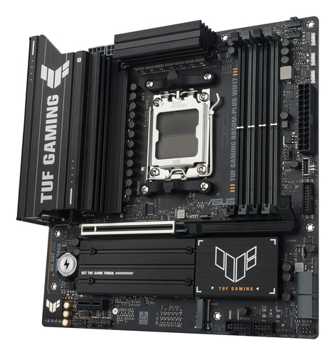 ASUS TUF Gaming B850M-PLUS WIFI7 DDR5 memory slots detail