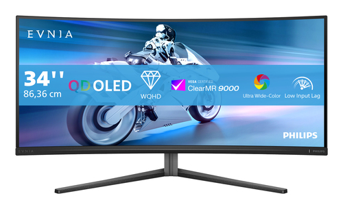 Philips Evnia (34M2C6500/00), (34"), 3440 x 1440 pixels, WQHD, QD-OLED, Monitor