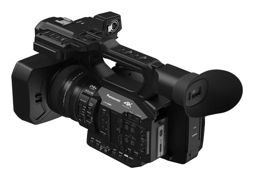 Panasonic HC-X20 4K Ultra HD camcorder showing top handle and built-in microphone