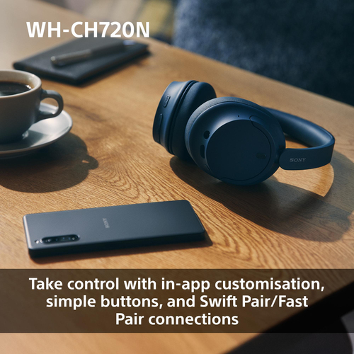 Sony (WHCH720NP.CE7), Wired & Wireless, 7 - 20000 Hz, Headset/Headphones, Blue