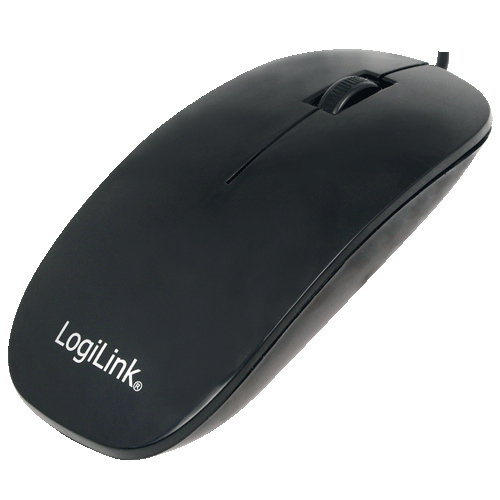 LogiLink ID0063, Ambidextrous, Optical, USB Type-A, 1000 DPI, Mouse