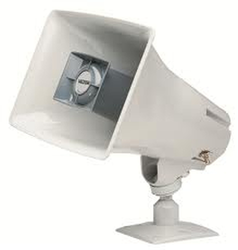 Valcom 5 watt amplified horn speaker front view