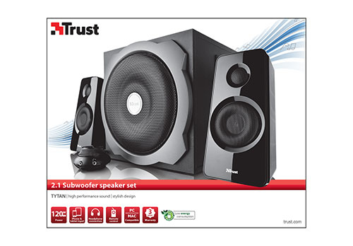Trust Tytan 2.1, 60 W, Wired, PC Speaker Black
